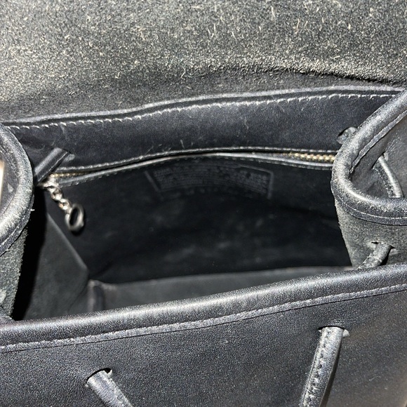 Vintage Coach Black Leather Mini Backpack 9960 - Picture 12 of 14